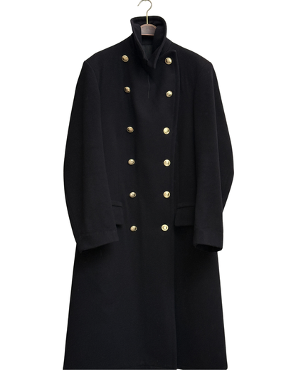 Koninklijke Marine vintage 1986 black wool double-breasted officers coat size L