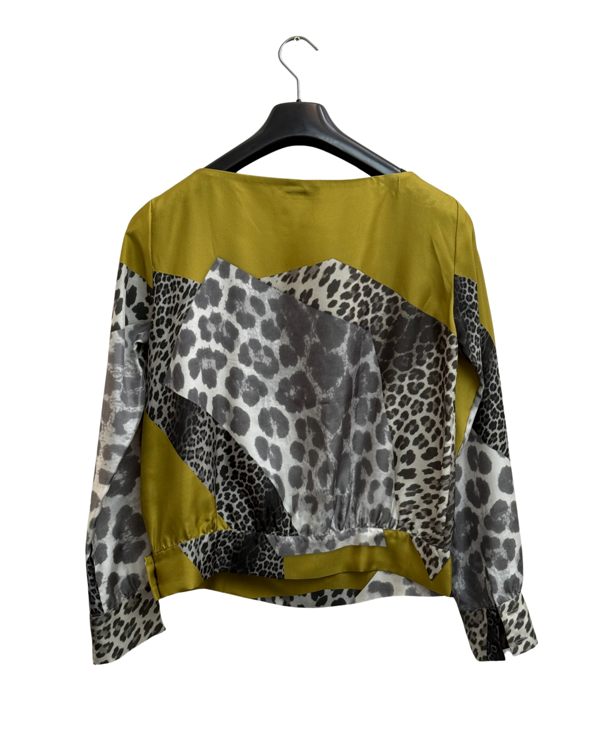 Dries Van Noten Archive Silk Leopard Patchwork Blouse