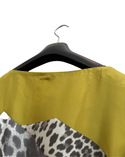 Dries Van Noten Archive Silk Leopard Patchwork Blouse