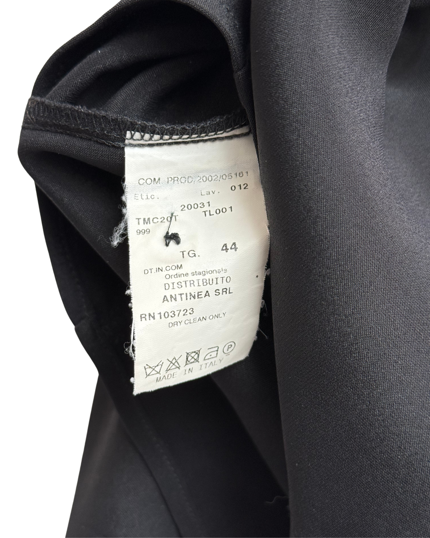 Armani Collezioni Black Acetate and Silk Blouse with Bell Cuffs Women IT 44