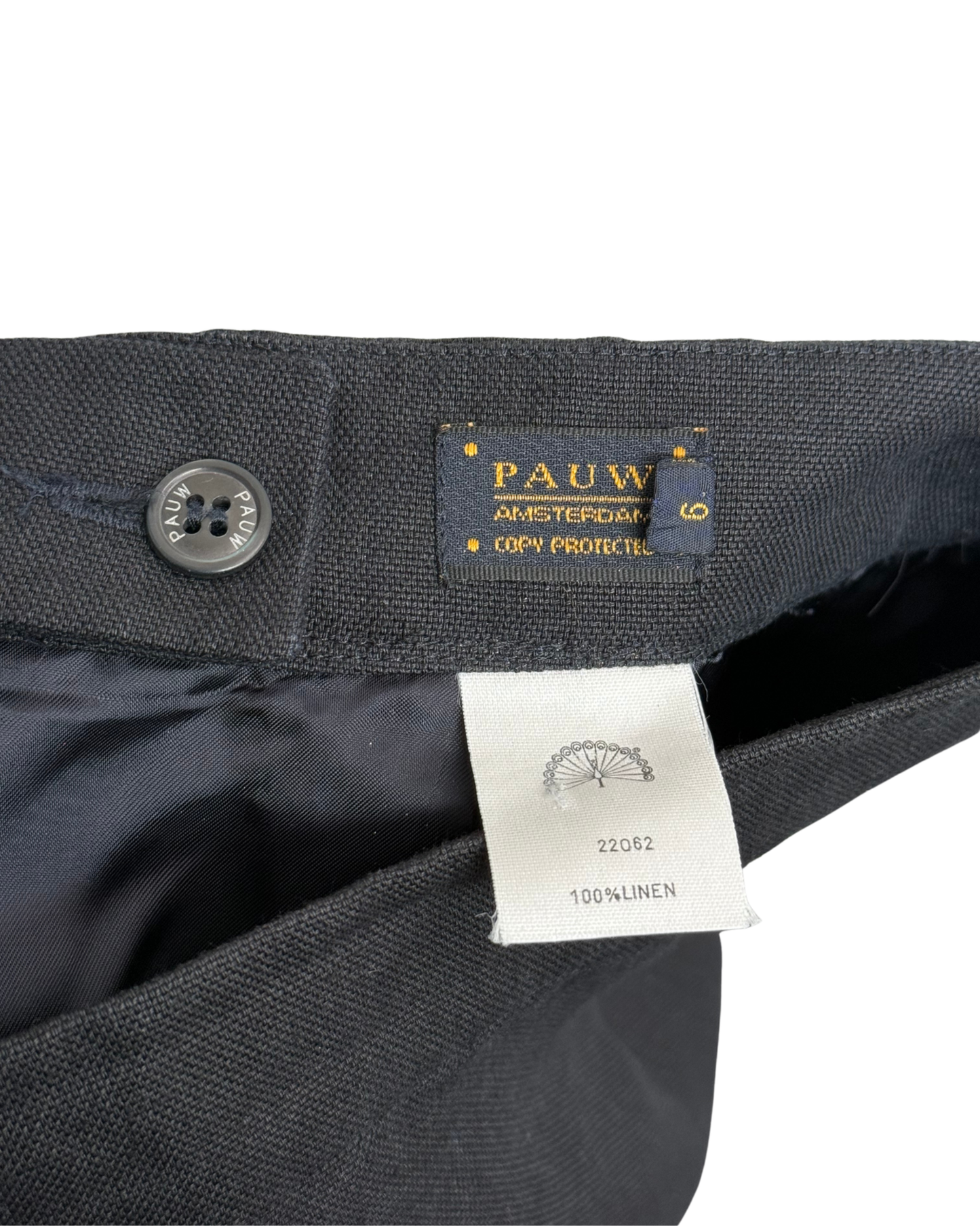 Pauw Amsterdam Black Linen Pencil Skirt Size 42