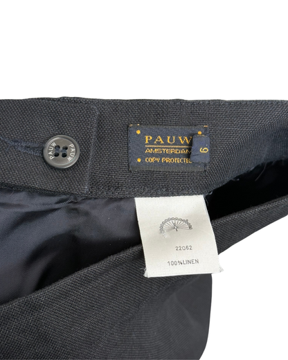Pauw Amsterdam Black Linen Pencil Skirt Size 42