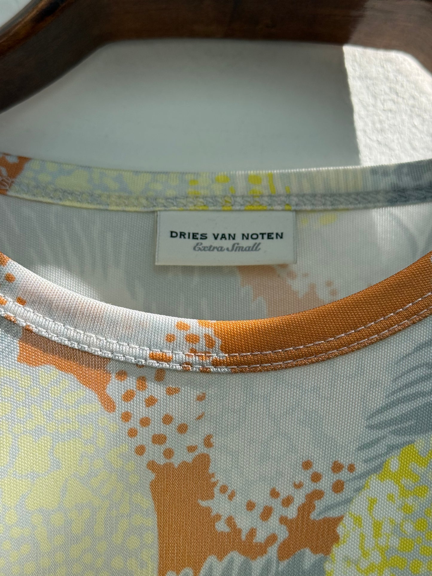Dries Van Noten Printed Stretch T-Shirt sizs XS