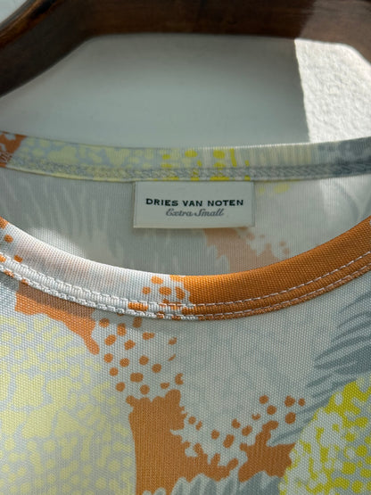 Dries Van Noten Printed Stretch T-Shirt sizs XS