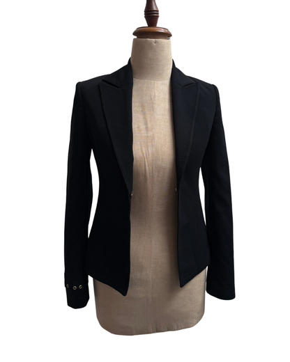 Dirk Bikkembergs Black Tailored Blazer Late 1990s to Early 2000s Size 42 IT