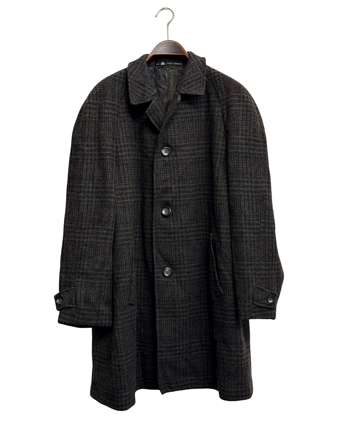 Wenting Vintage Riverdale Tweed Overcoat Batwing Est. 56 Men