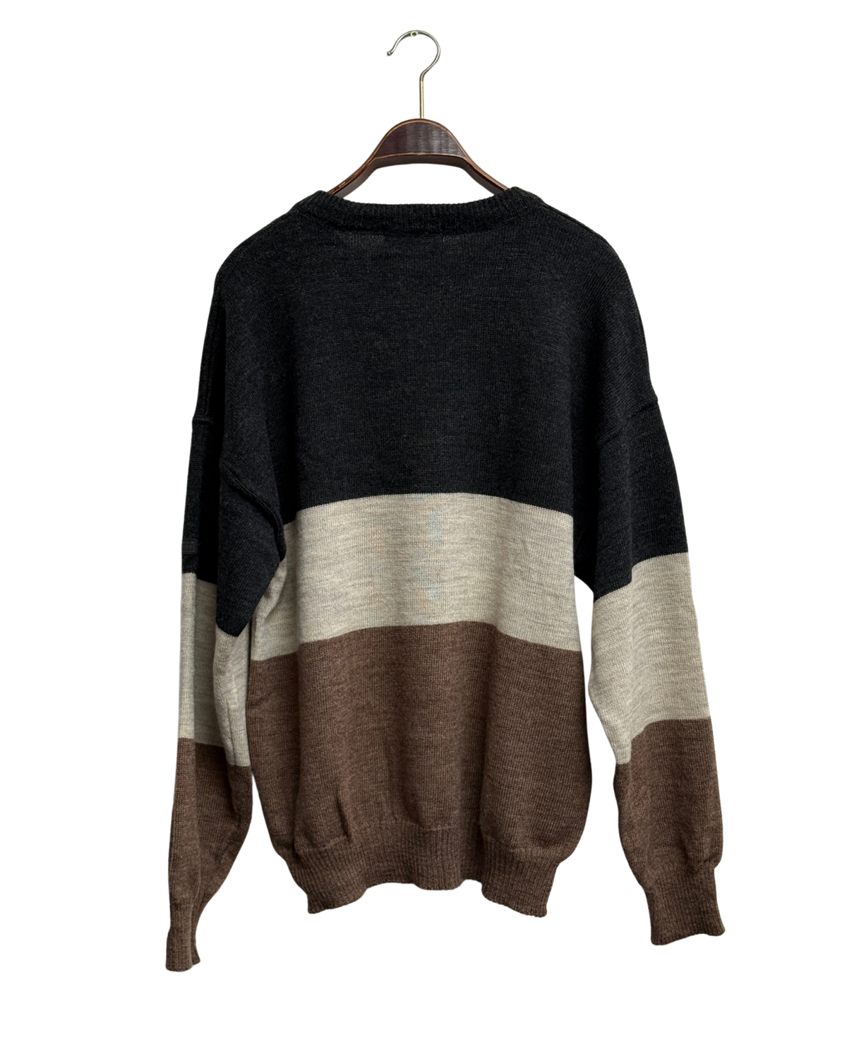 Pierre Cardin Cable Knit Colour Block Sweater L Men