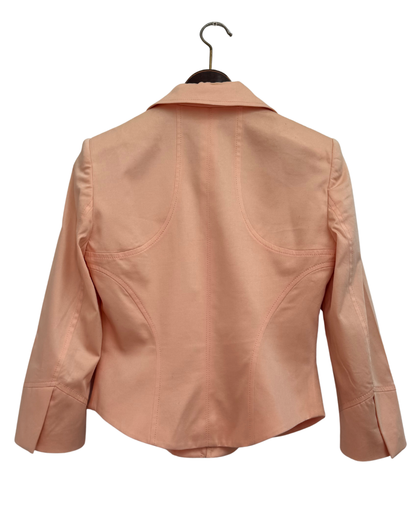 Only Thierry Mugler Peach Stretch Cotton Skirt Suit size 42