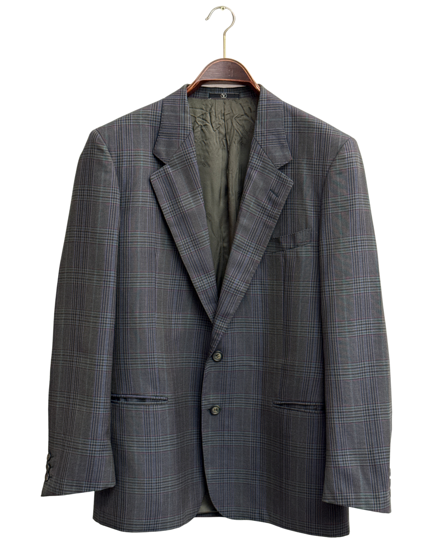 Valentino Uomo Vintage Checked Wool Blazer size 52