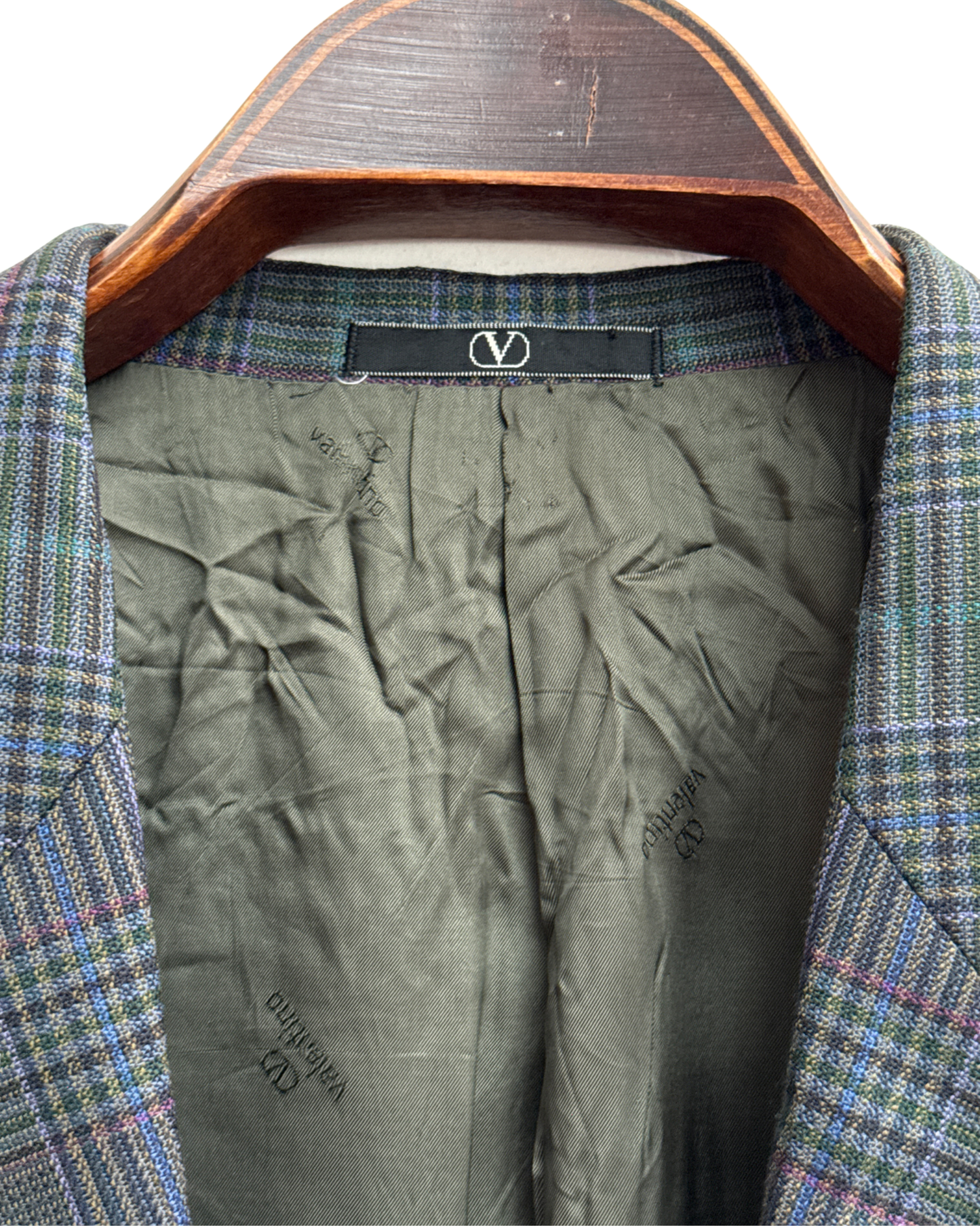 Valentino Uomo Vintage Checked Wool Blazer size 52