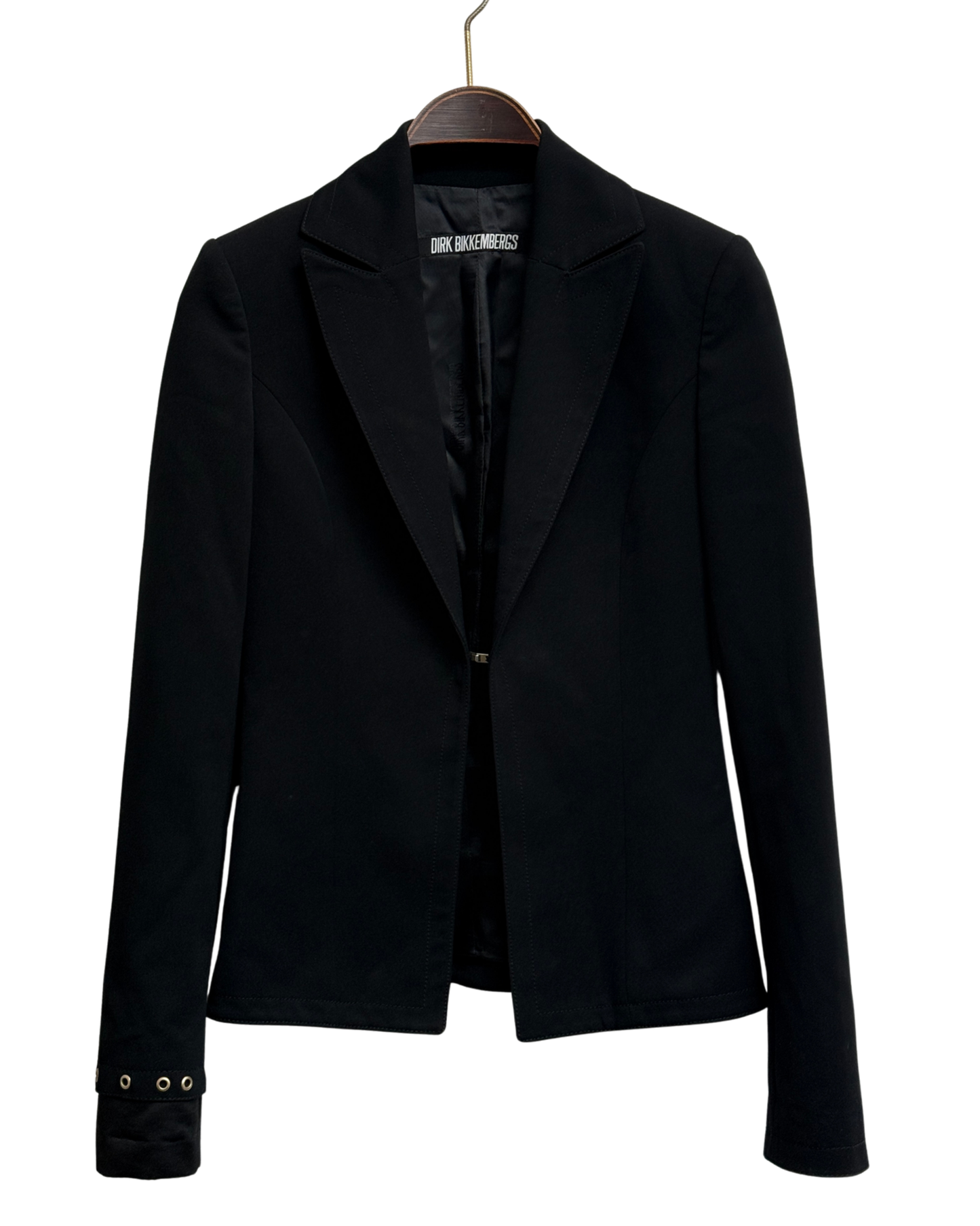 Dirk Bikkembergs Black Tailored Blazer Late 1990s to Early 2000s Size 42 IT