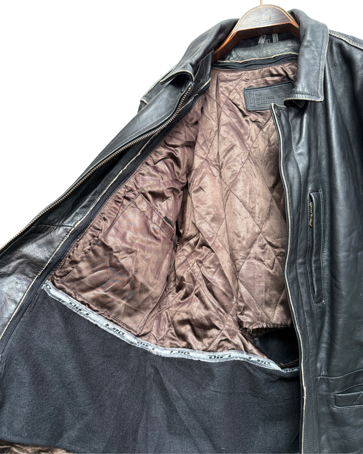 Difi Nevada Vintage Leather Biker Jacket 56 Men