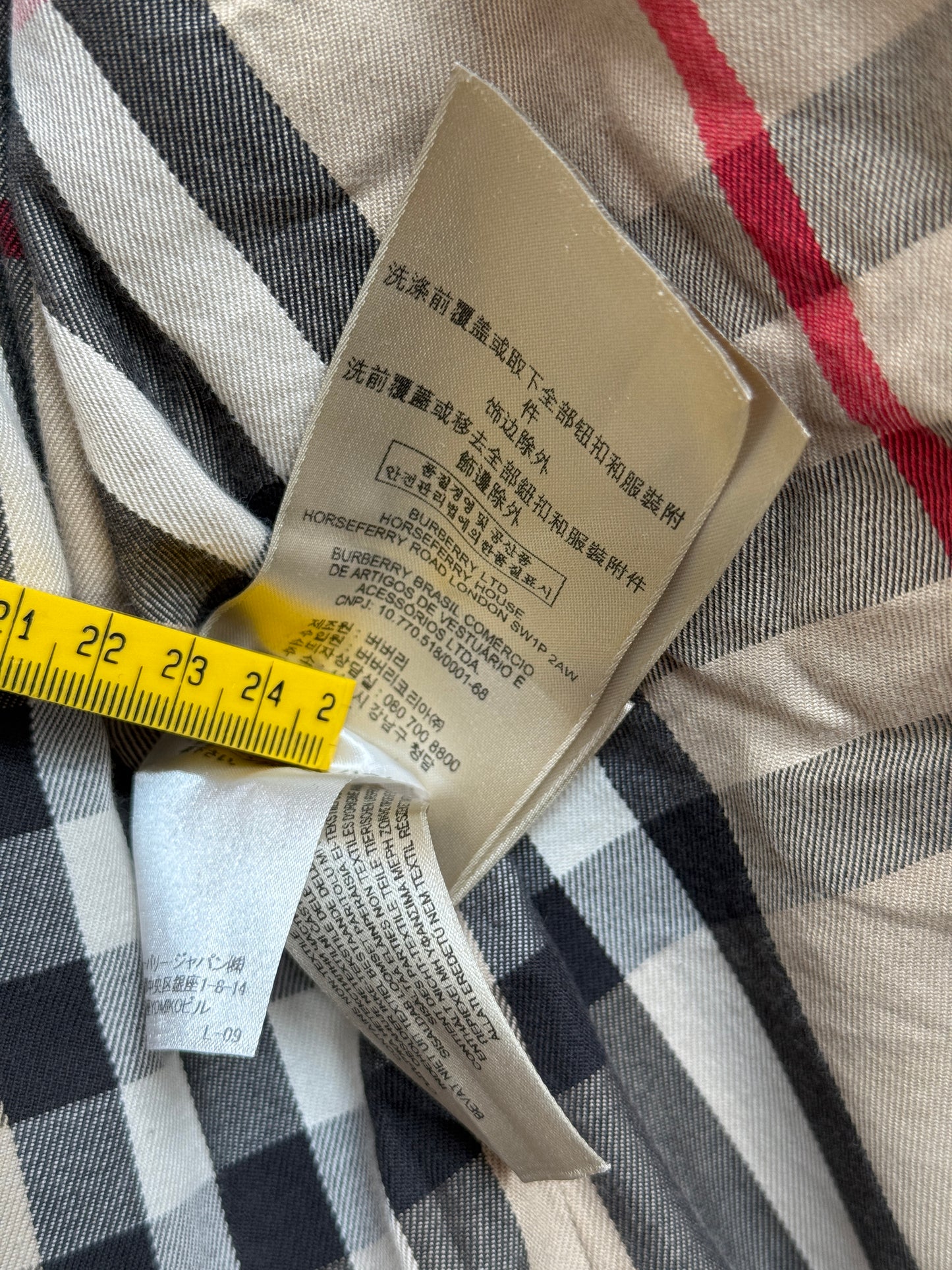 Burberry The Kensington Black Cotton Trench Coat Mens M