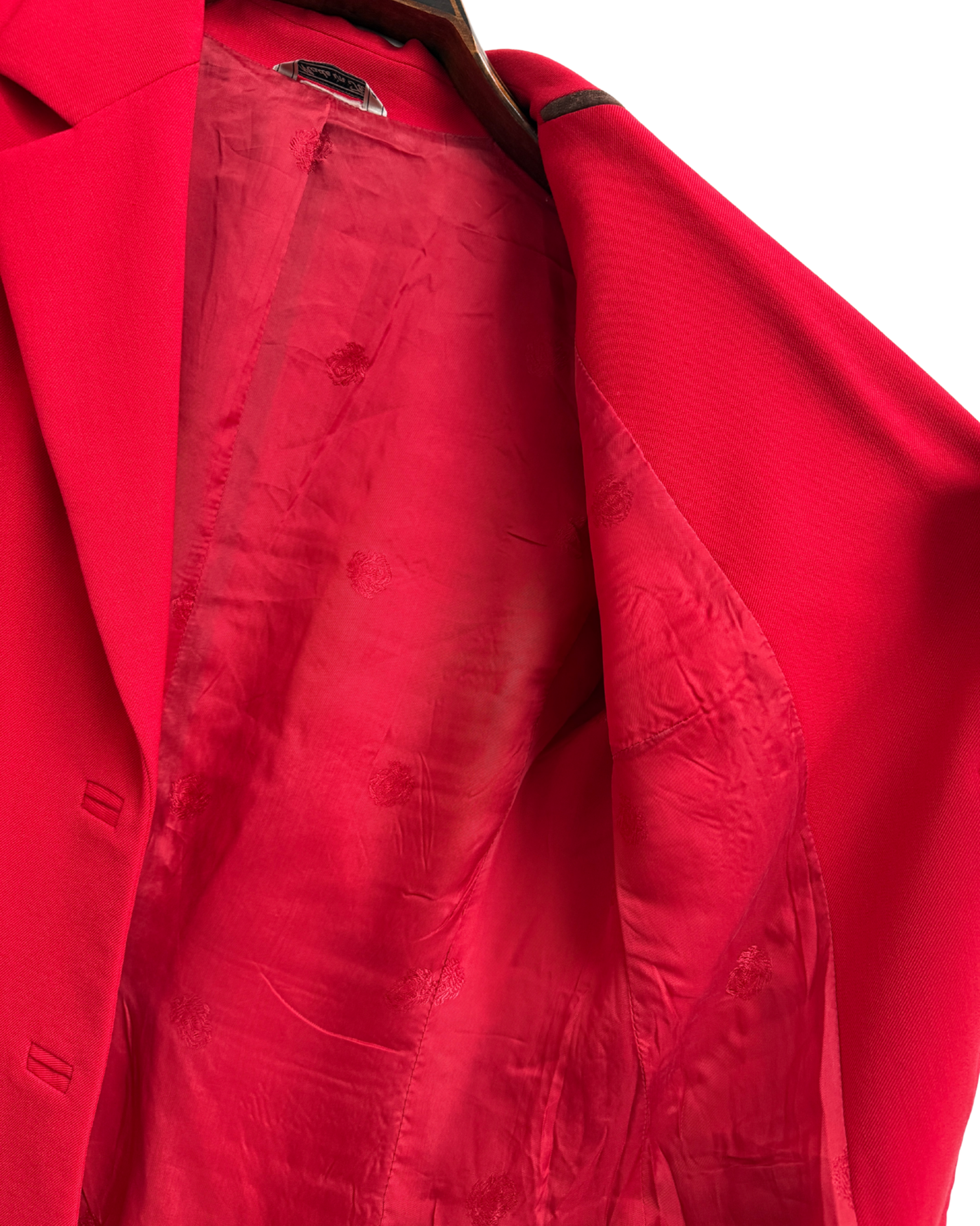 Gianni Versace Couture Vintage Early 90s Red Blazer Medusa Buttons Made in Italy Size 38