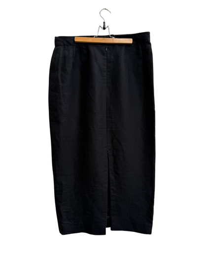 Pauw Amsterdam Black Linen Pencil Skirt Size 42
