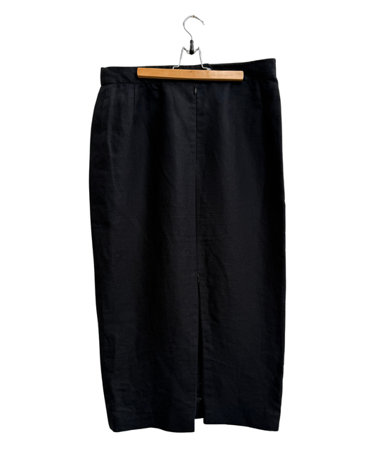Pauw Amsterdam Black Linen Pencil Skirt Size 42