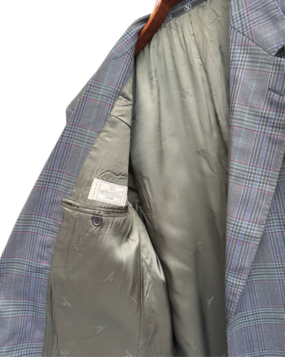 Valentino Uomo Vintage Checked Wool Blazer size 52