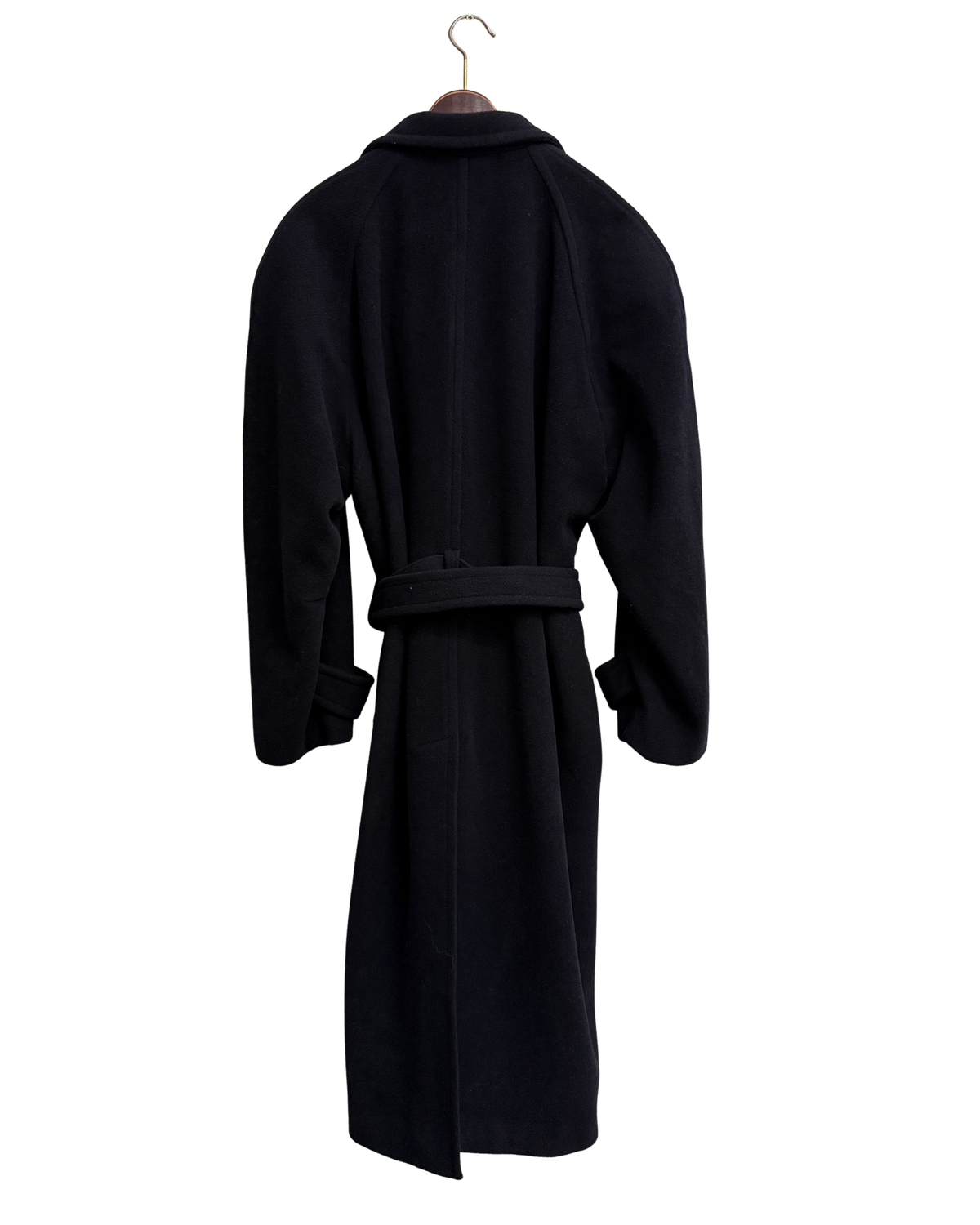 Van Gils Navy Wool Overcoat Belted Batwing Est. 58 Men
