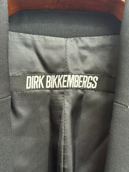 Dirk Bikkembergs Black Tailored Blazer Late 1990s to Early 2000s Size 42 IT