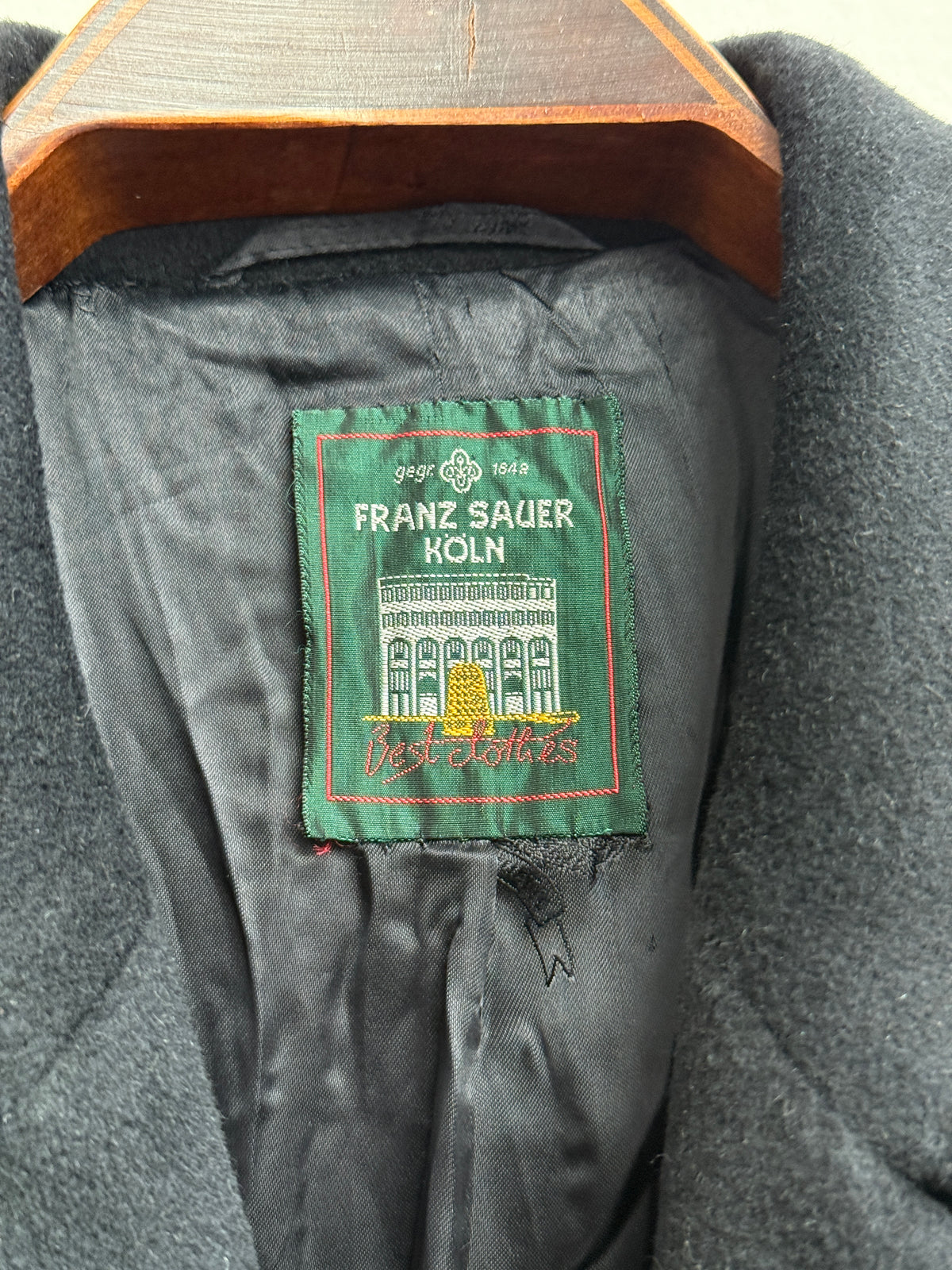 Franz Sauer Köln Cashmere Angora Double Breasted Overcoat Women XL