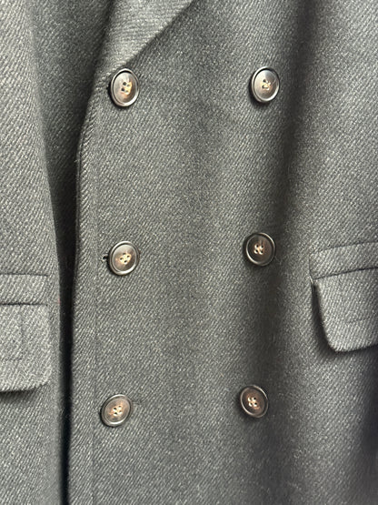English Fashion Vintage 70s Wool Overcoat Men Size 50