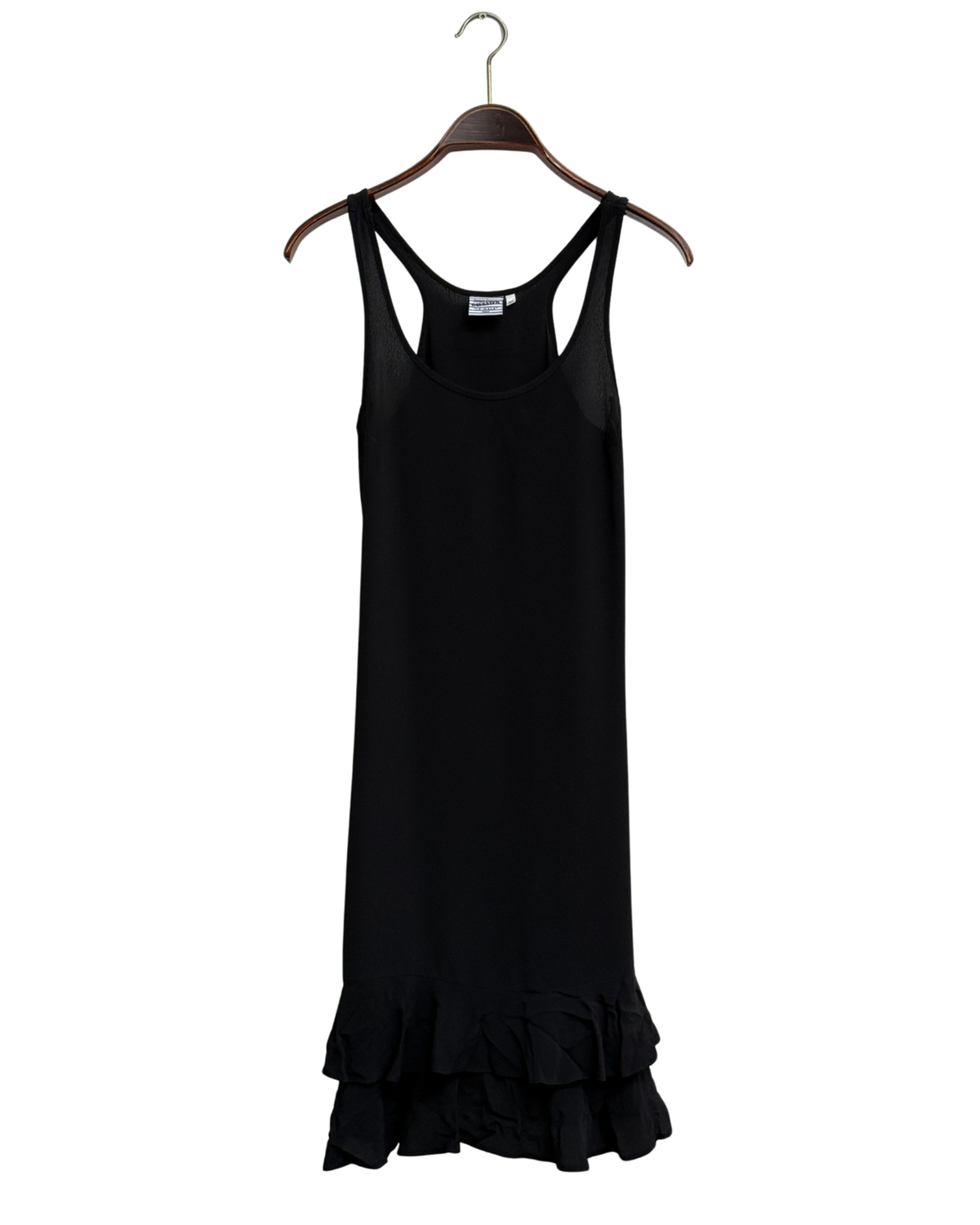 90’s Jean Paul Gaultier "Le Male" racerback slip dress with tiered ruffle hem, FR 38