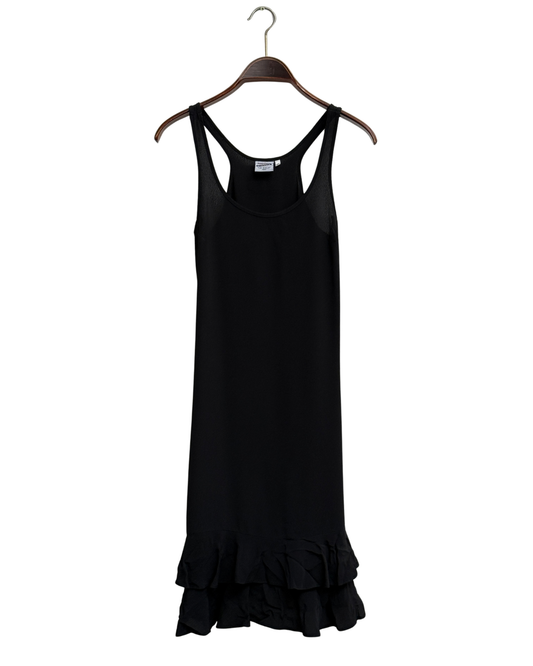 90’s Jean Paul Gaultier "Le Male" racerback slip dress with tiered ruffle hem, FR 38