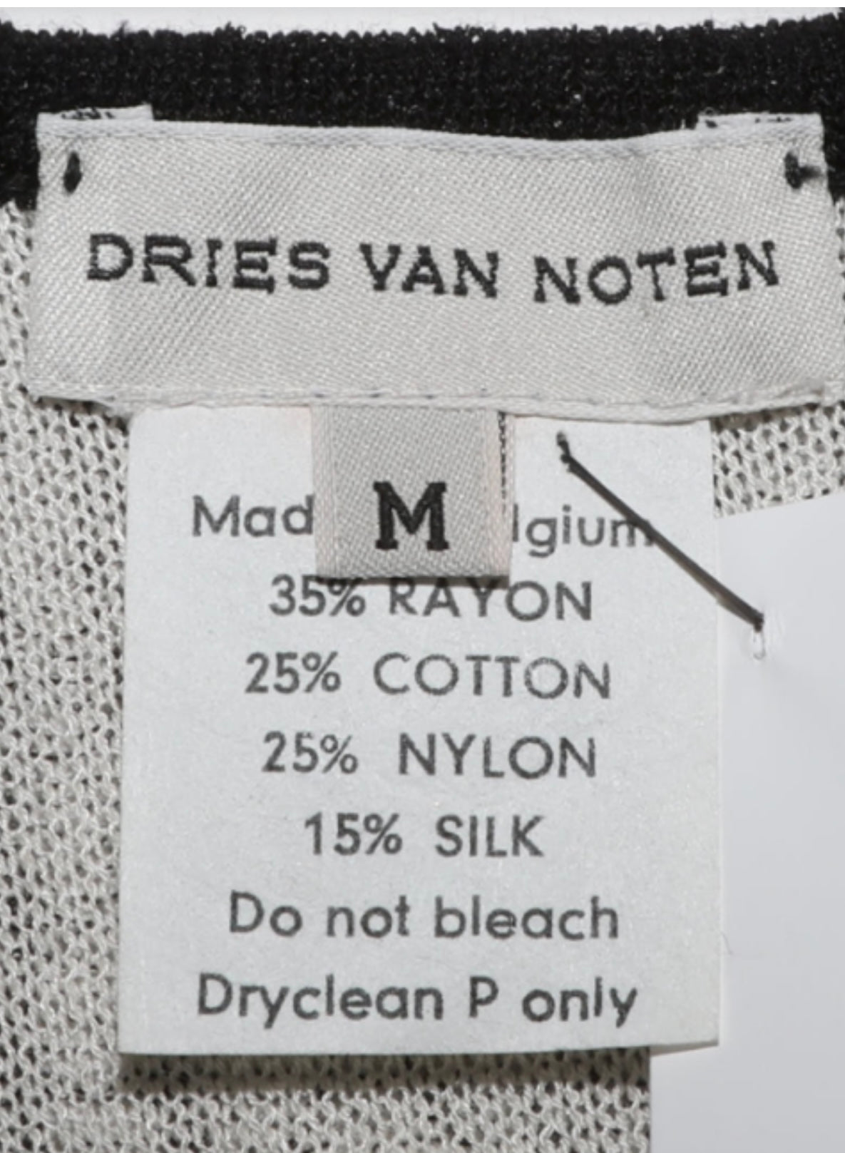 Dries Van Noten 1999 Archive Machine Lace Knit Top Size M