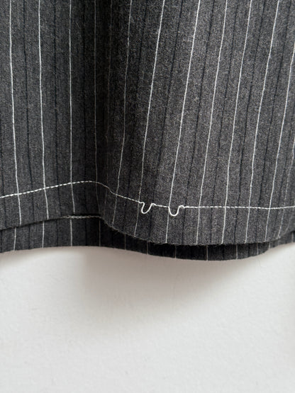 FW 92/93 Junior Gaultier pinstripe photograph-print top, size L