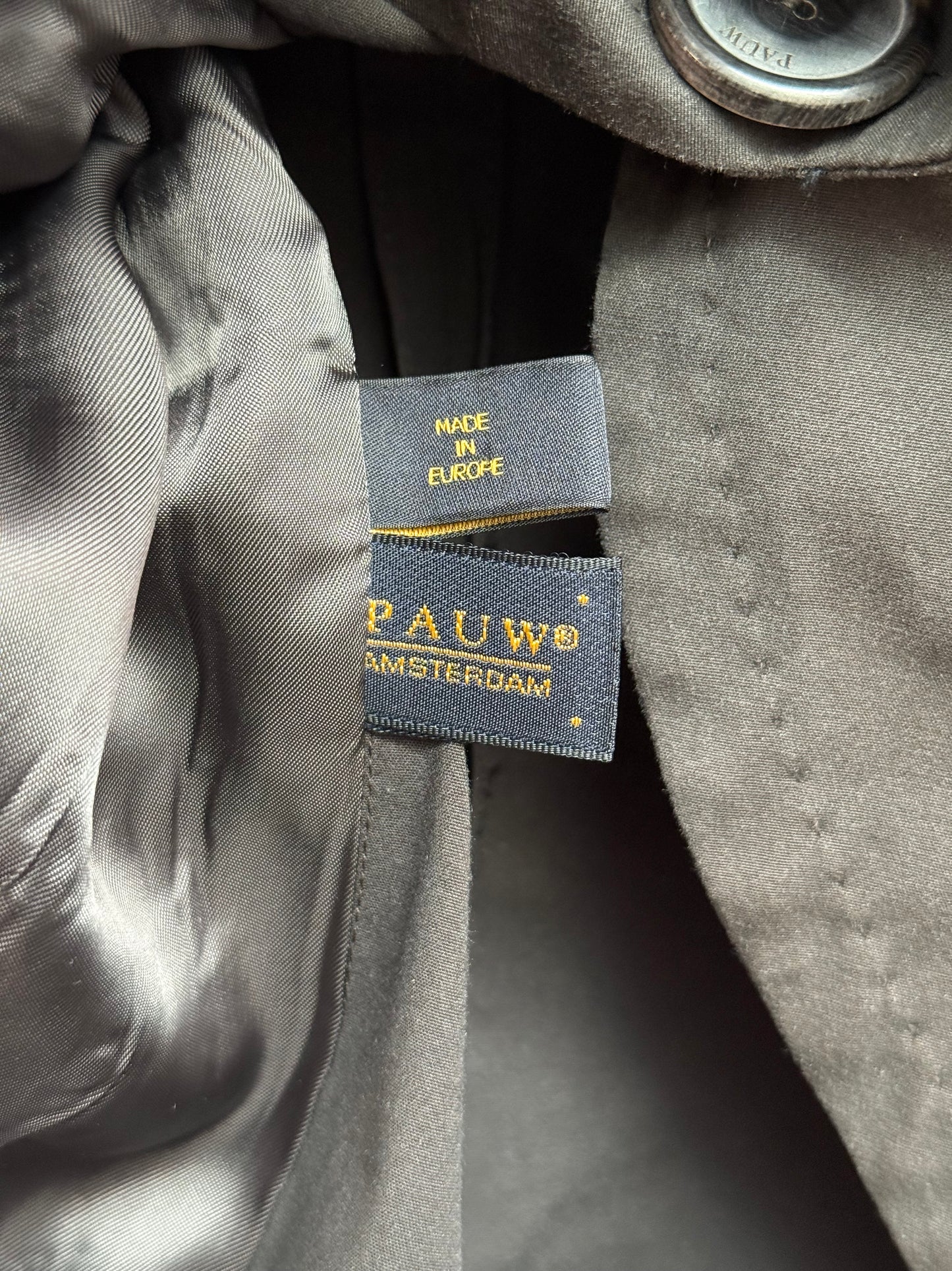 PAUW Amsterdam Brown Sculptural Blazer Size 40