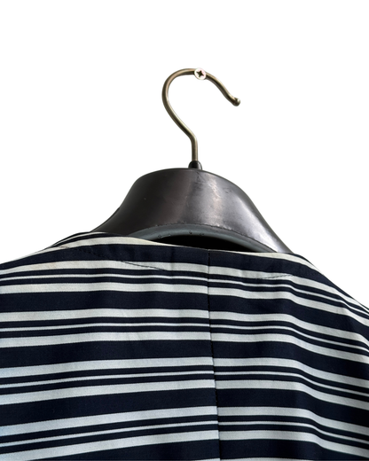 Yves Saint Laurent 80's Blue and White Striped Statement Blazer Size 38