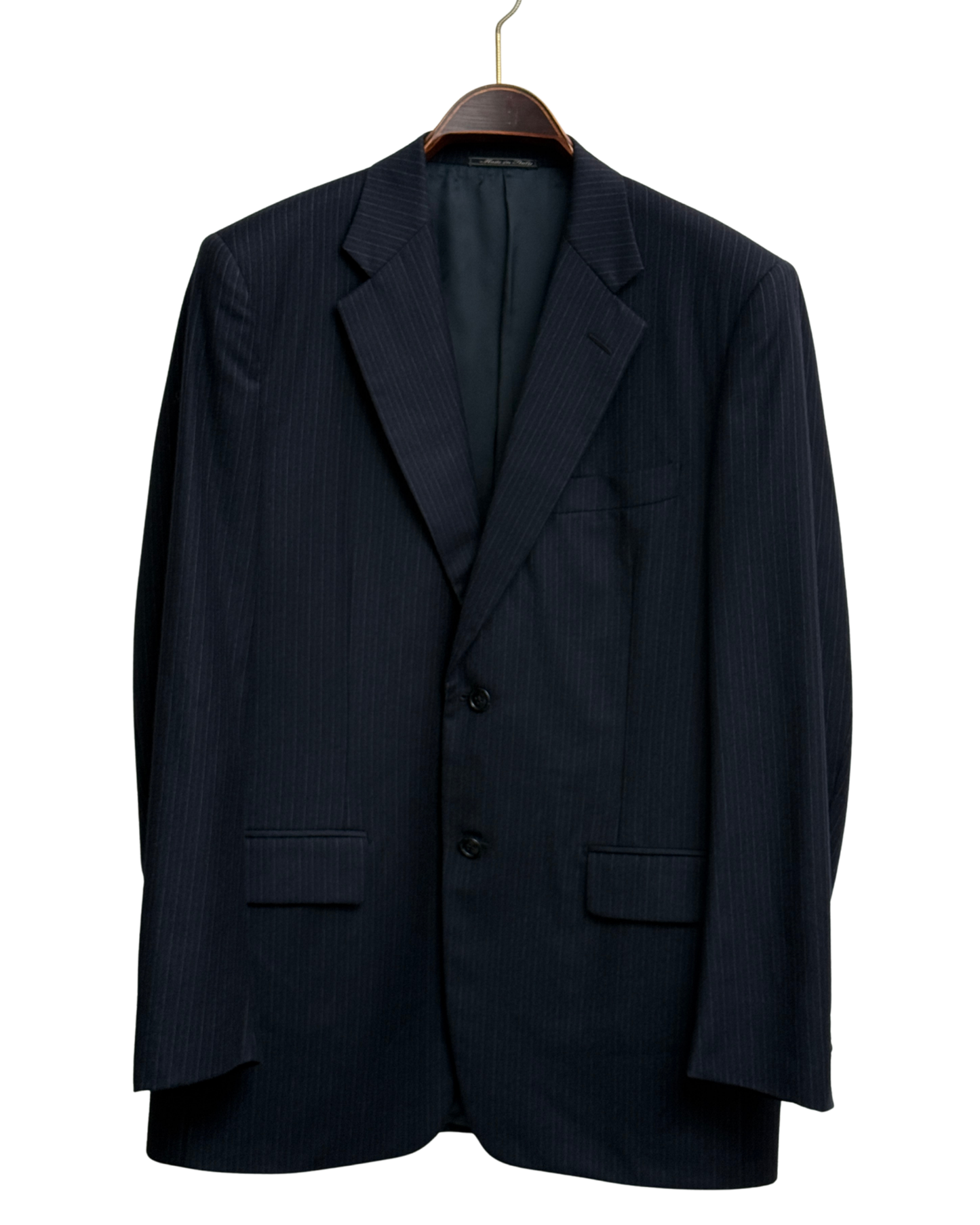 Corneliani Pinstripe Navy Wool Blazer Size 50