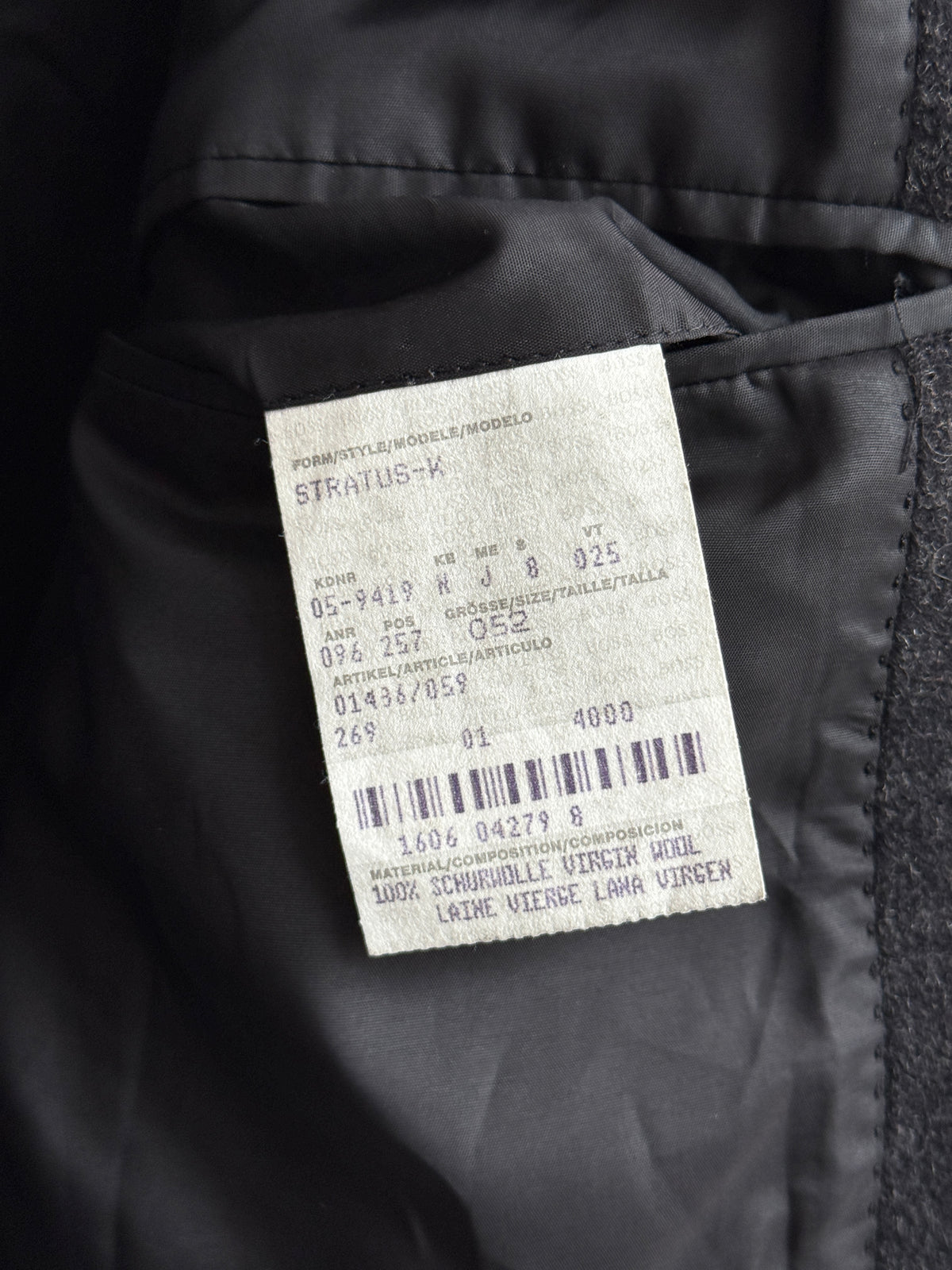 Hugo Boss Stratus Wool Overcoat 52 Men