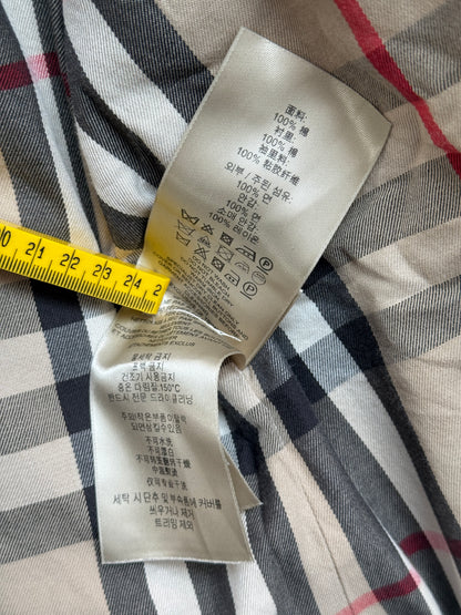 Burberry The Kensington Black Cotton Trench Coat Mens M