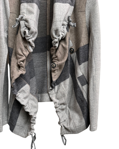 Marithé + François Girbaud "Cravatatakiller" Patchwork Wool Jacket, IT 42, Women