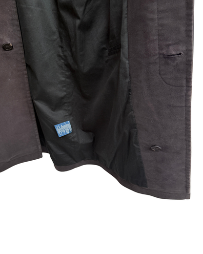 Polo Ralph Lauren long coat in dark grey washed cotton Men's S