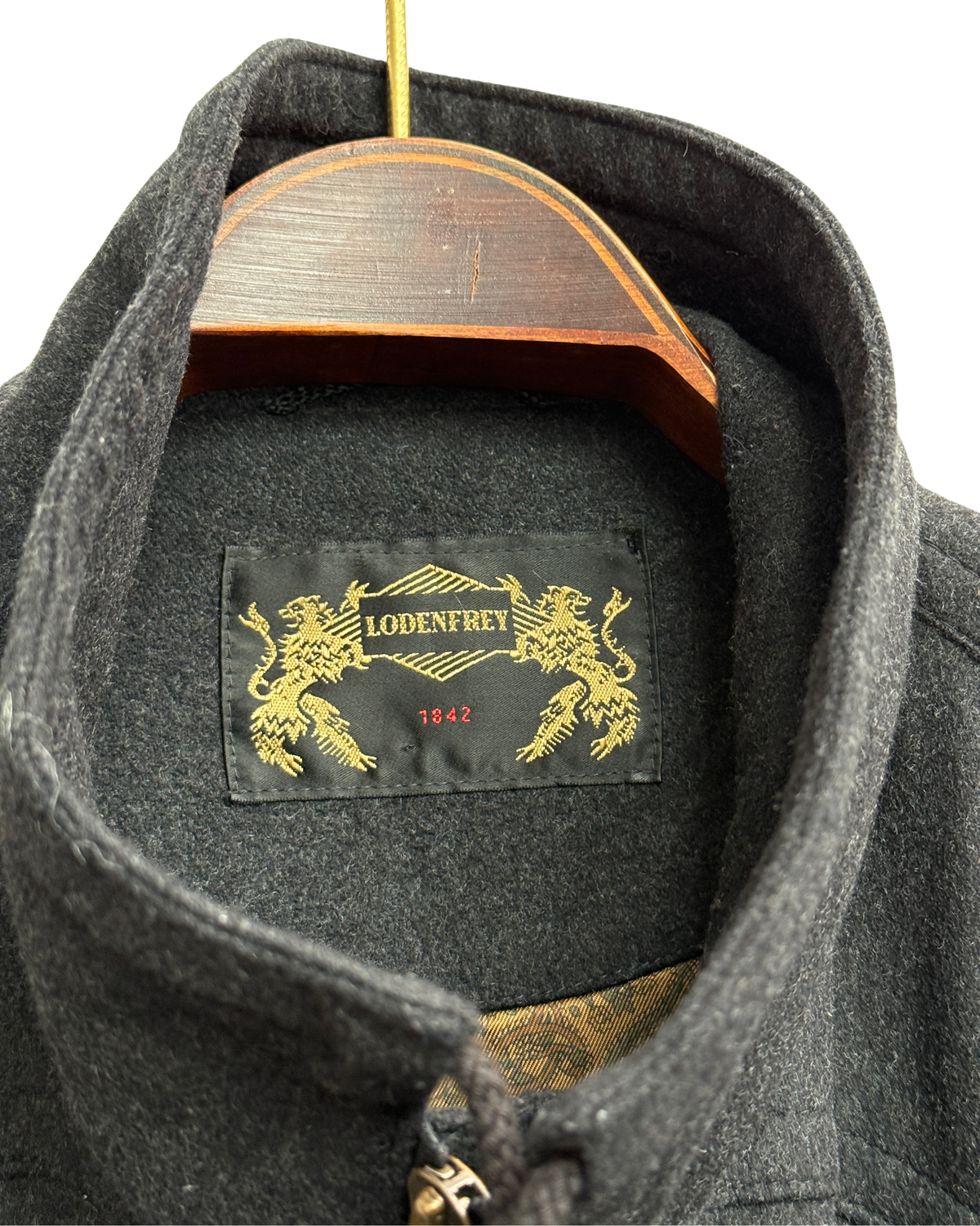 Vintage Lodenfrey Charcoal Wool and Cashmere Loden Coat, IT 52, Men