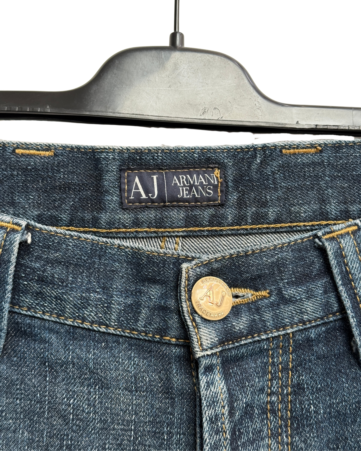 Armani Jeans AJ Distressed Straight Leg Denim Mens 33