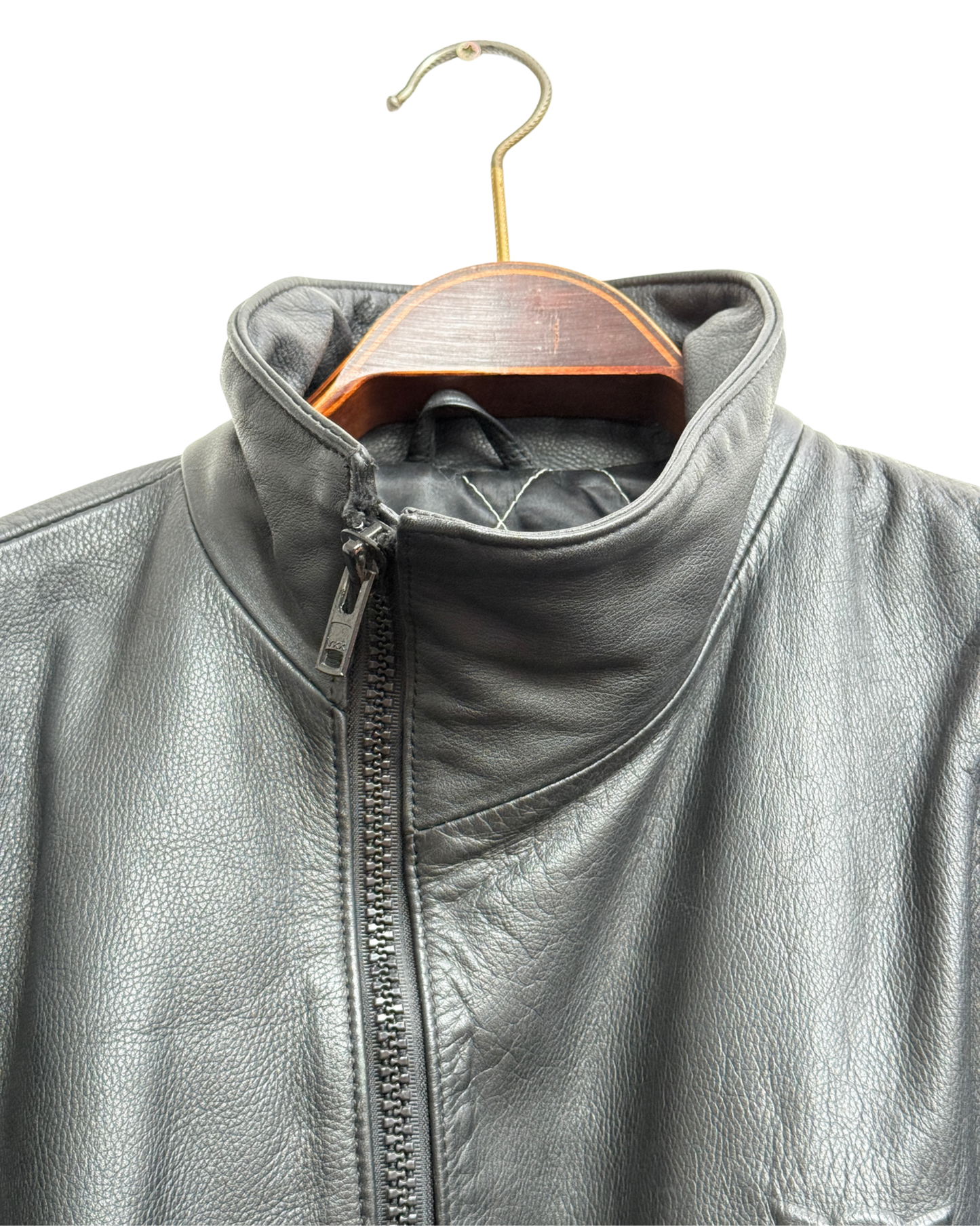 Dainese Vintage Padded Leather Motorcycle Jacket in Black Mens IT 52