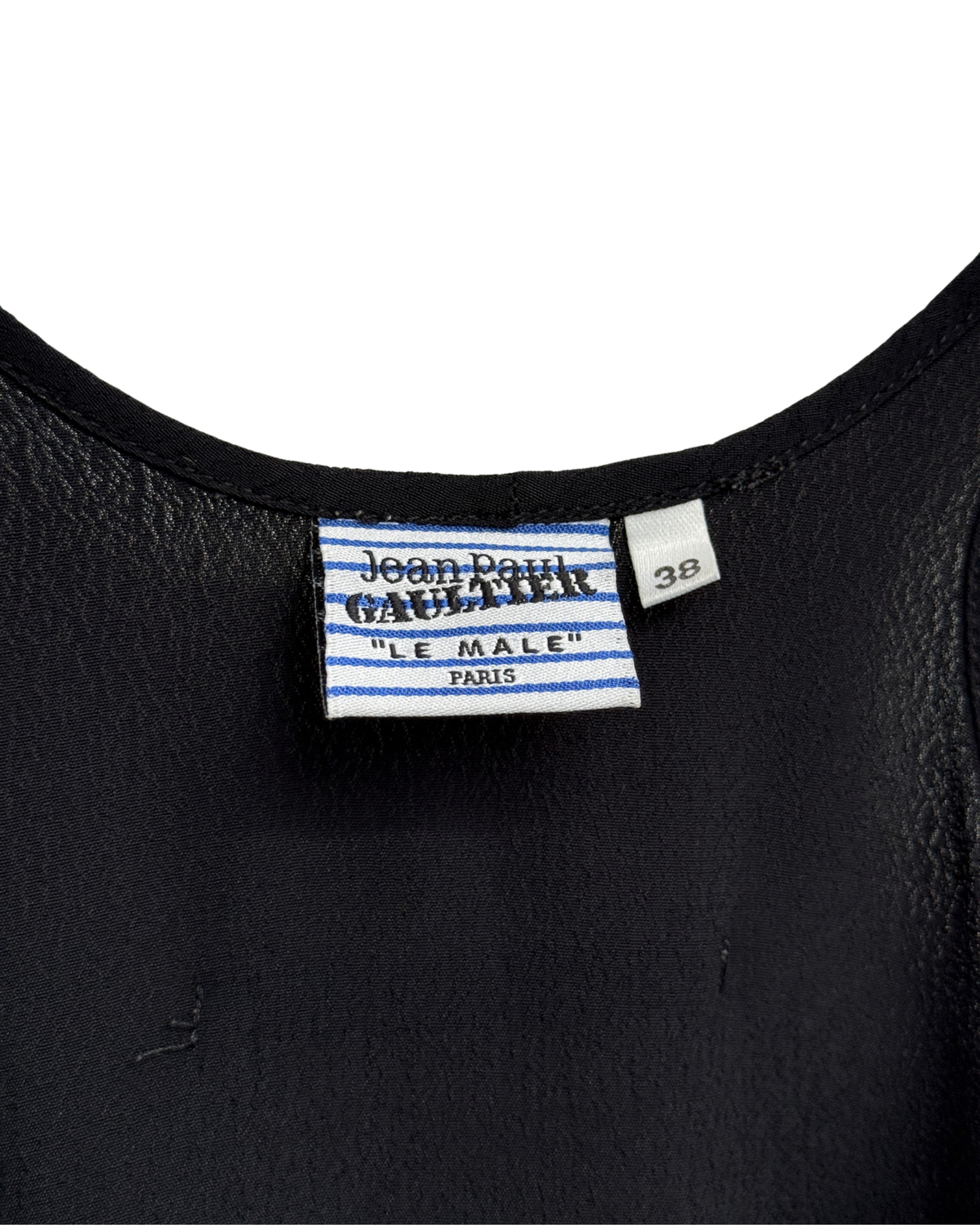90’s Jean Paul Gaultier "Le Male" racerback slip dress with tiered ruffle hem, FR 38
