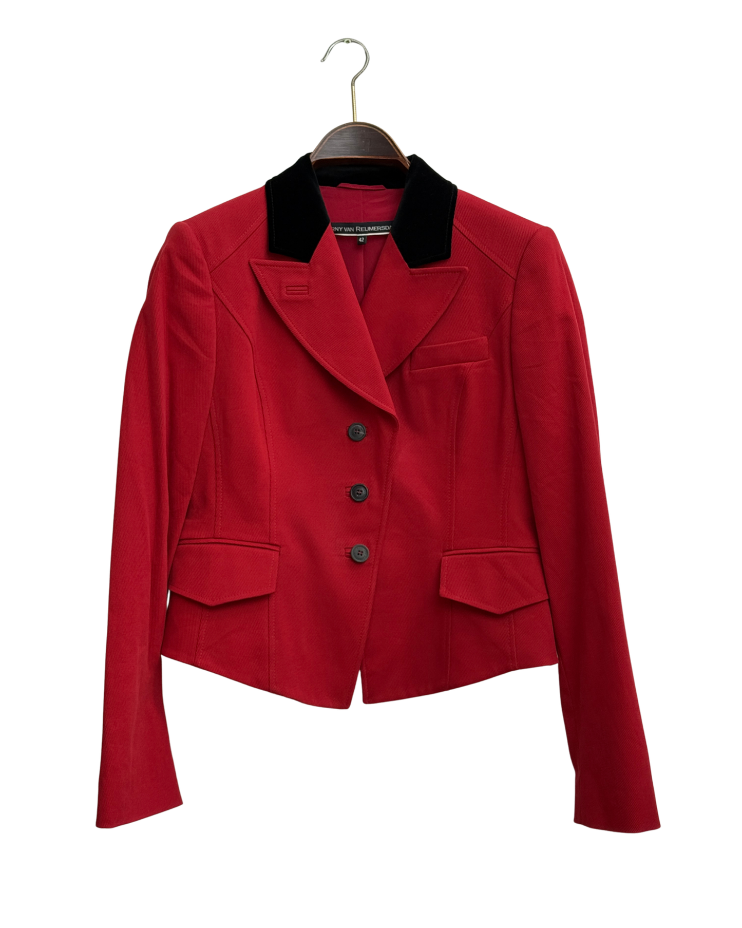 Erny van Reijmersdal Red Tailored Blazer, Women's Size 42