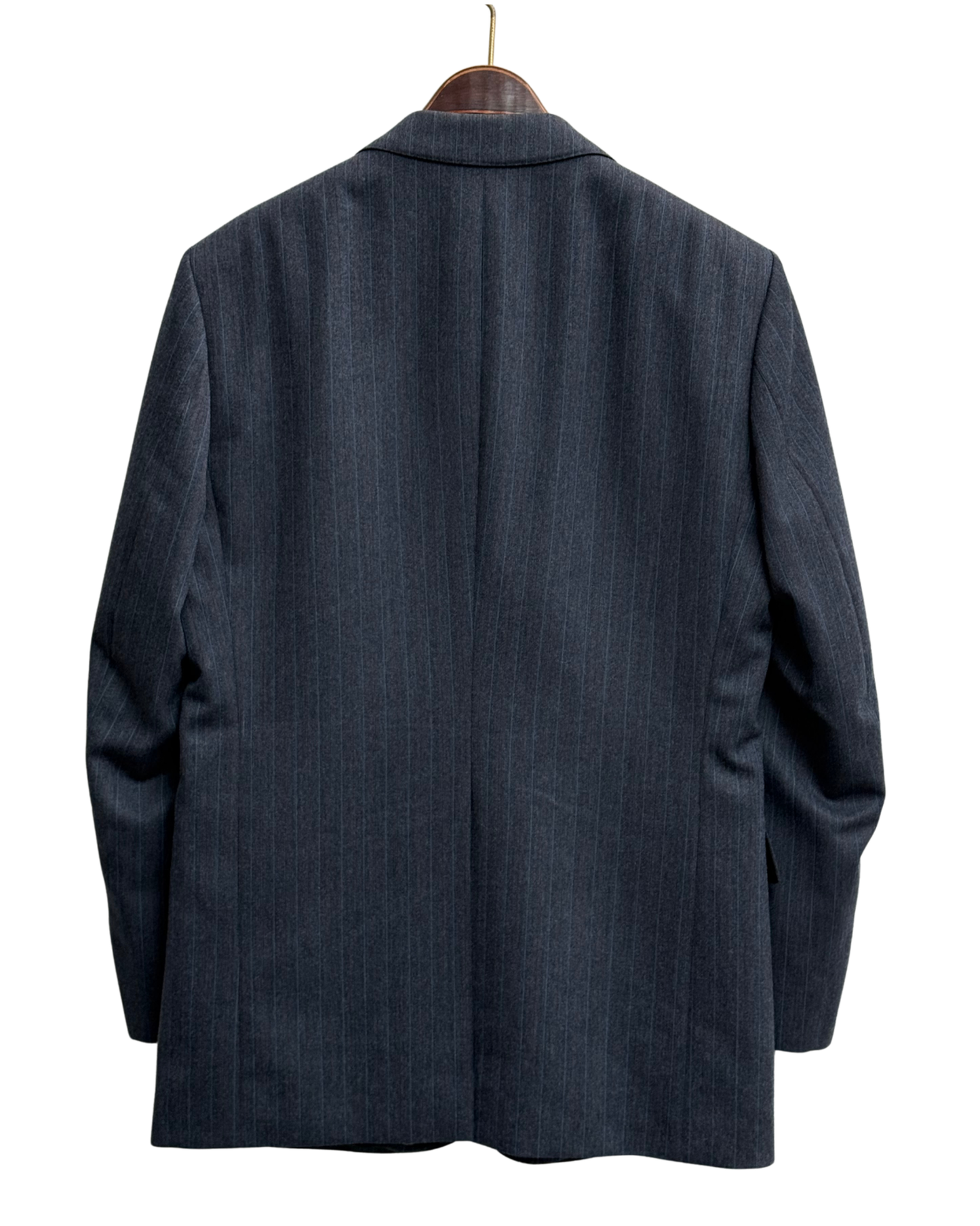 Vintage Burberrys 3-Piece Navy Pinstripe Wool Suit Size 46