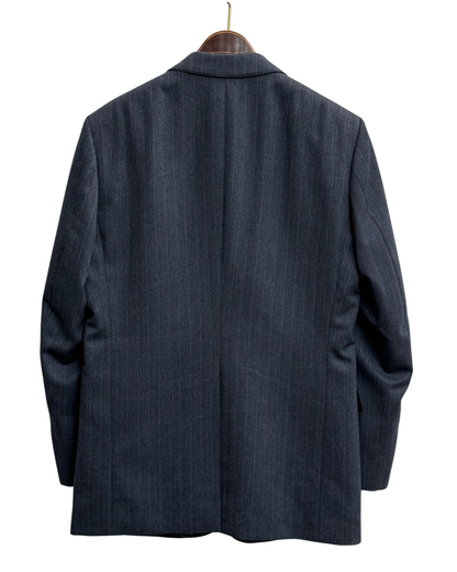 Vintage Burberrys 3-Piece Navy Pinstripe Wool Suit Size 46