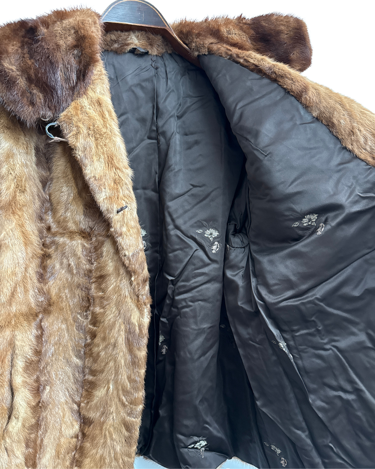 Donkerwolke Enschede Vintage 1970s Fur Jacket Stand Up Collar 44 Women