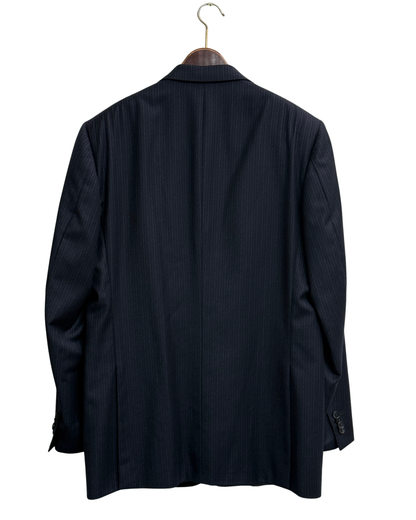 Corneliani Pinstripe Navy Wool Blazer Size 50
