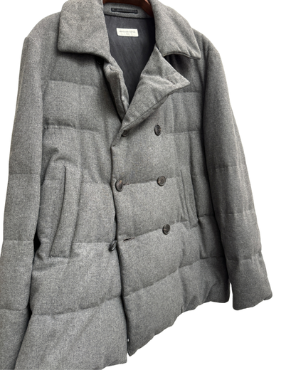 Dries van Noten grey wool down-filled peacoat, Fall 2009