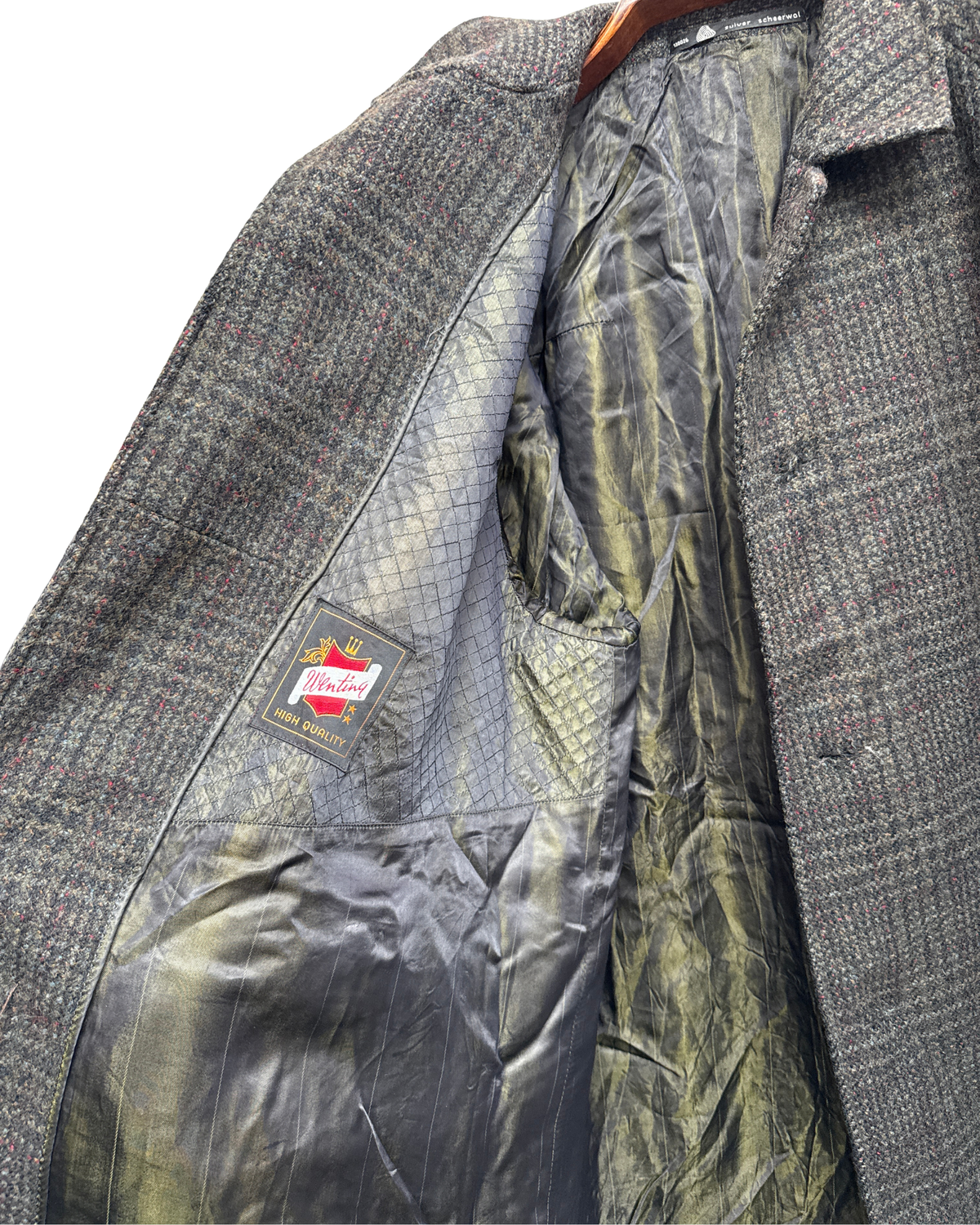 Wenting Vintage Riverdale Tweed Overcoat Batwing Est. 56 Men