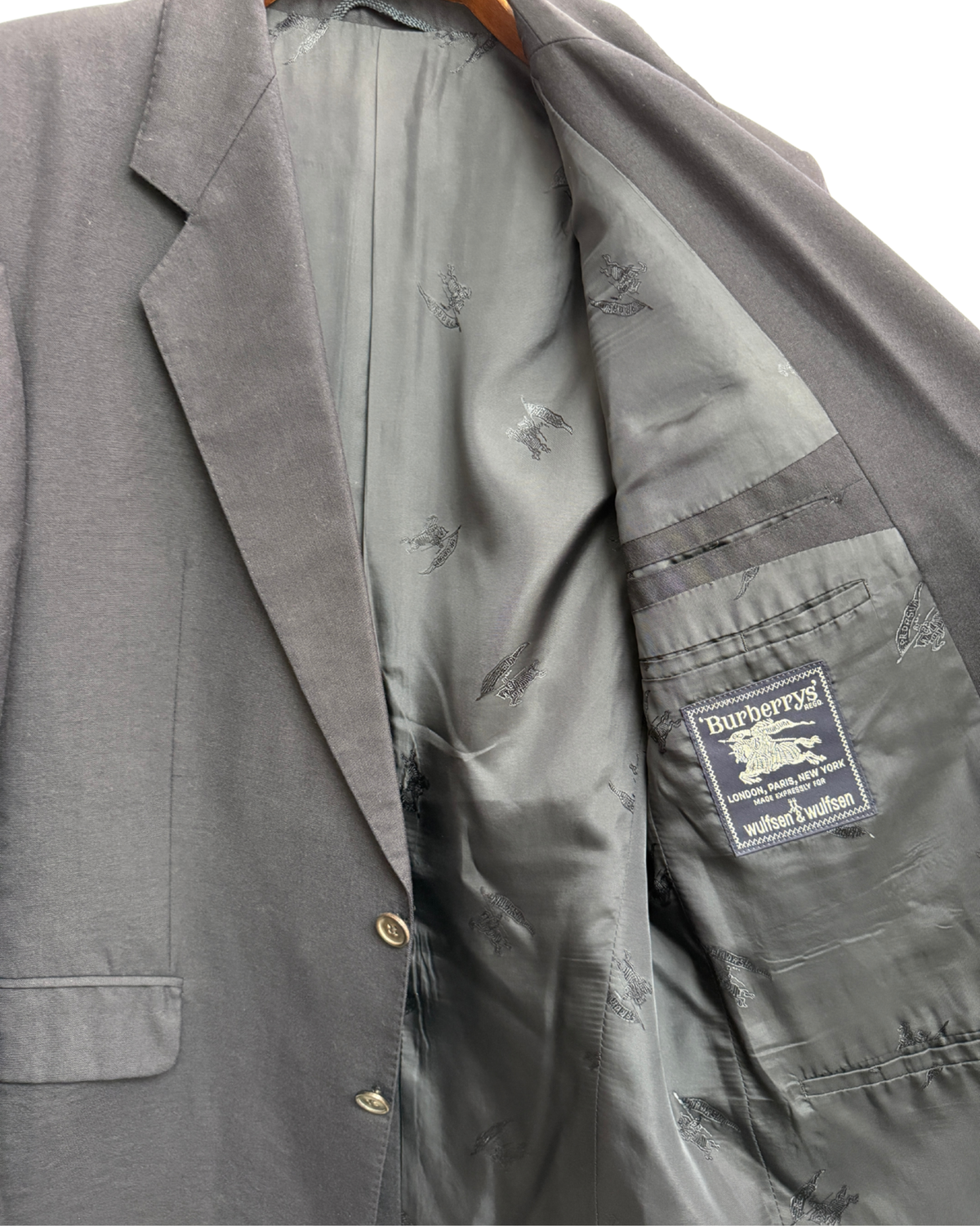 Burberrys vintage navy wool two-piece suit