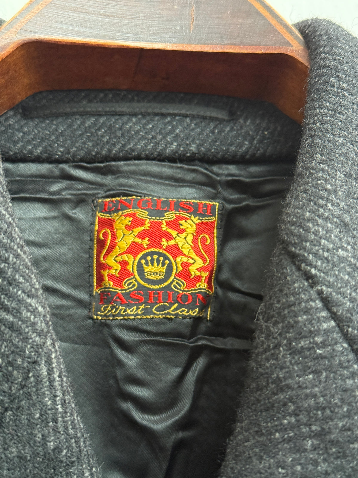 English Fashion Vintage 70s Wool Overcoat Men Size 50