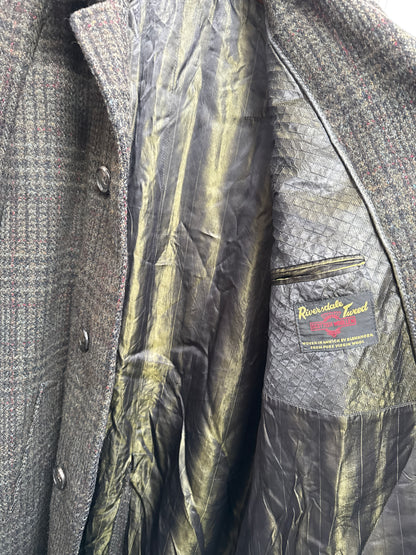 Wenting Vintage Riverdale Tweed Overcoat Batwing Est. 56 Men